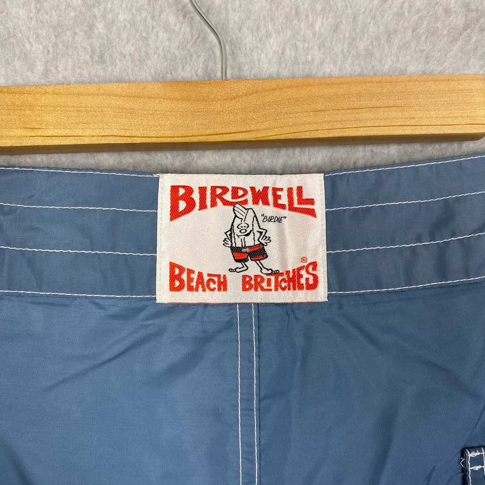 Vintage Birdwell Beach Britches Mens 32 Blue Board Shorts Made in USA - Picture 5 of 10